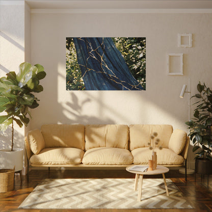 Resilient Silk Drape Canvas Art - Gold Repair Kintsugi