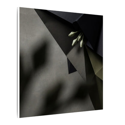 Paper Fold Moody Minimal Canvas Art | Luxurious Dark Japandi Art
