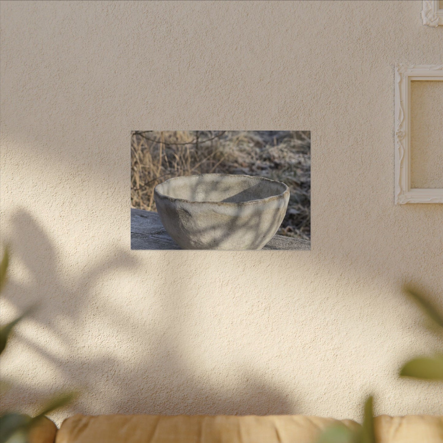 Dappled Ceramic Bowl Canvas Art - Japandi Fukinsei