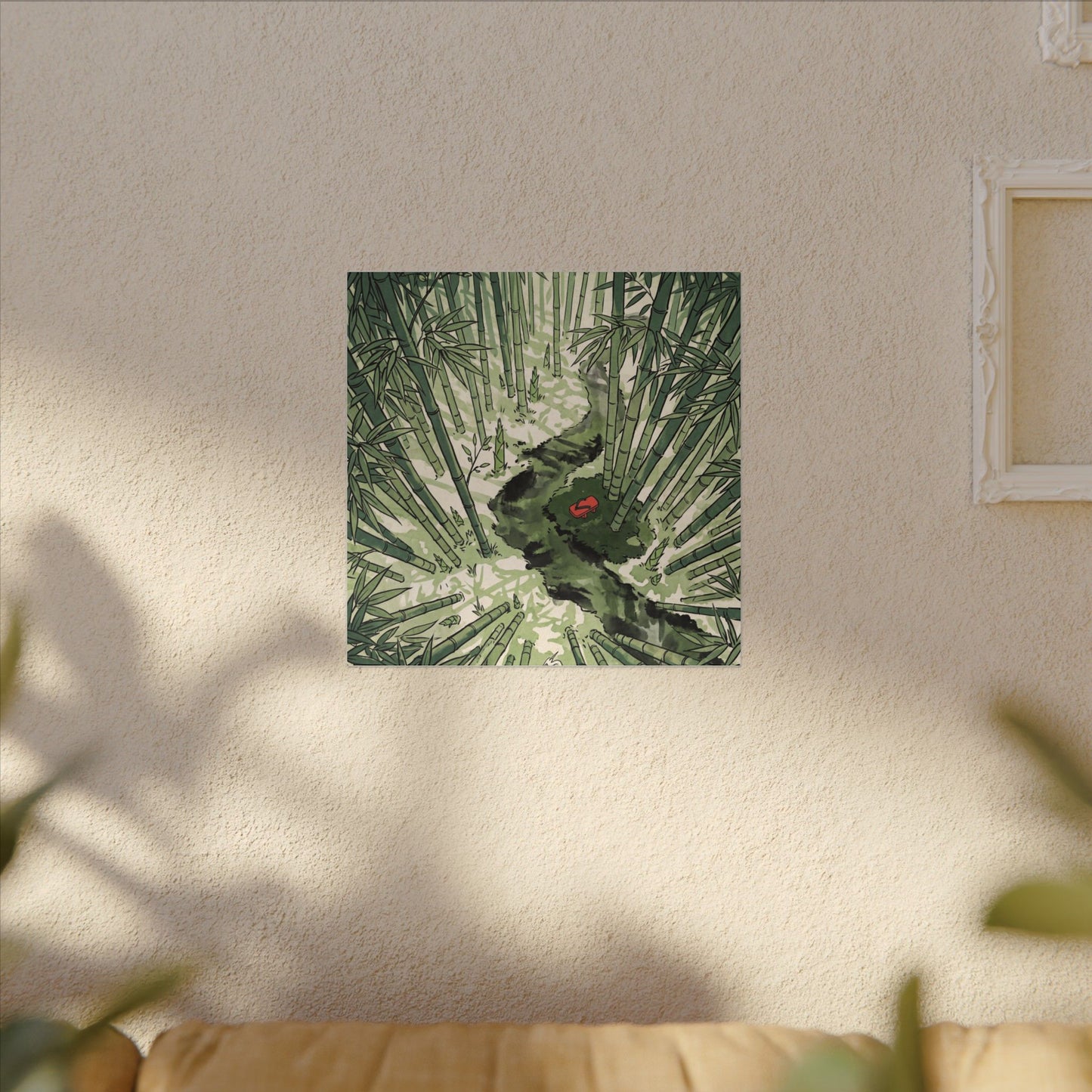 Peaceful Bamboo Grove Canvas Art - Ukiyo E Inspired Zen