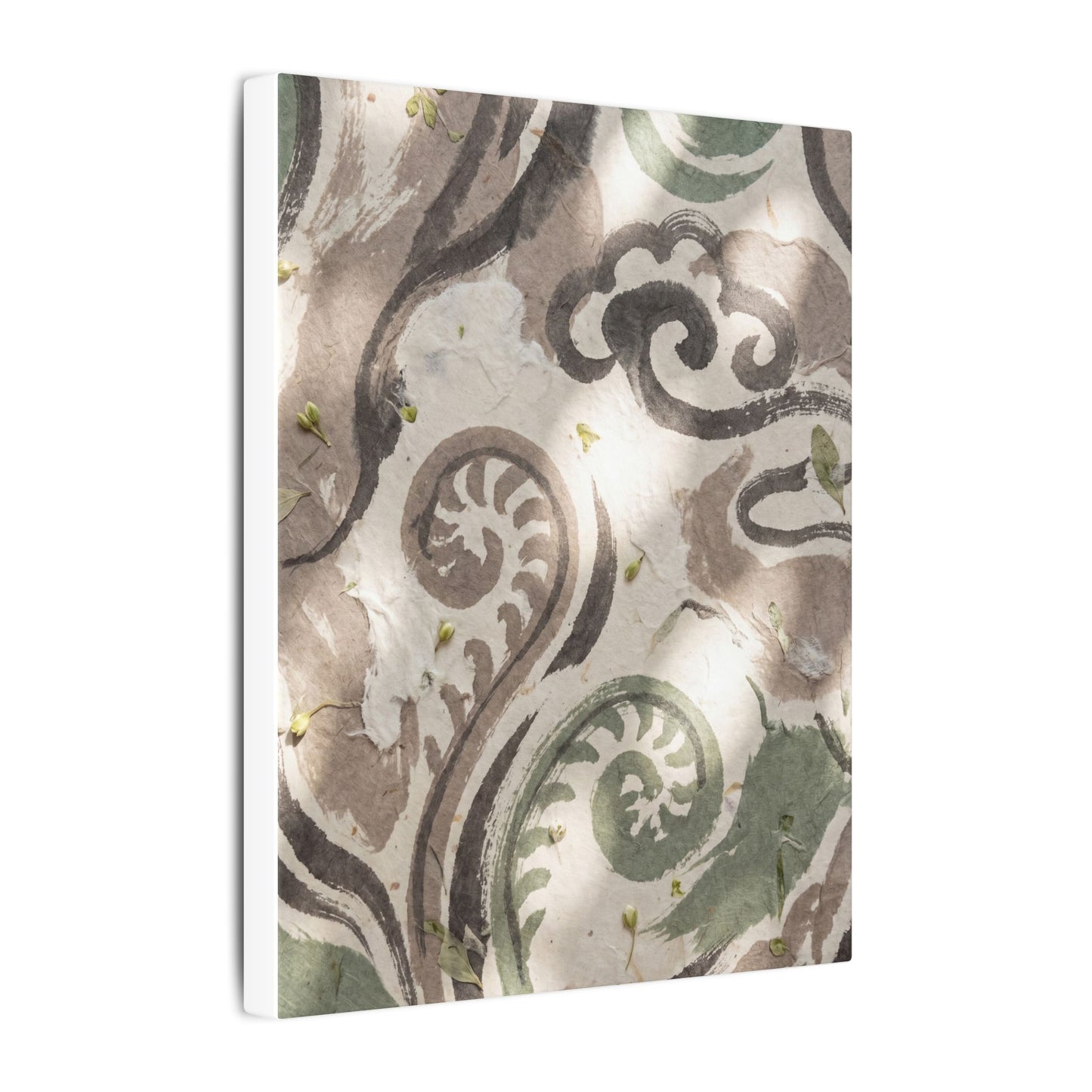 Dappled Ink Brushstroke Canvas Art - Japandi Ma