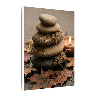 River Stones Canvas Art | Autumn Japandi Texture Art