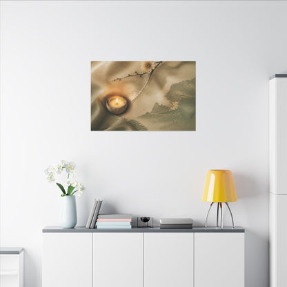 Silk Drape Japanese Pattern Canvas Art | Warm Japandi Art