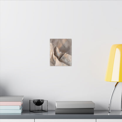 Japandi Paper Fold in Candlelight | Watercolor Canvas Art