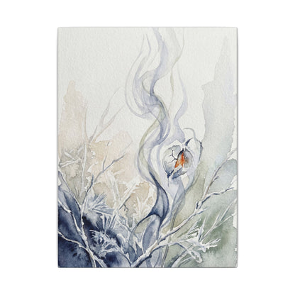 Earthy Incense Smoke Canvas Art - Watercolor Japandi