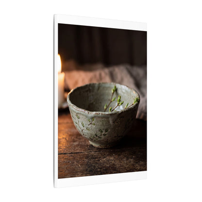 Ceramic Bowl Spring Canvas Art | Japandi Neutral Design