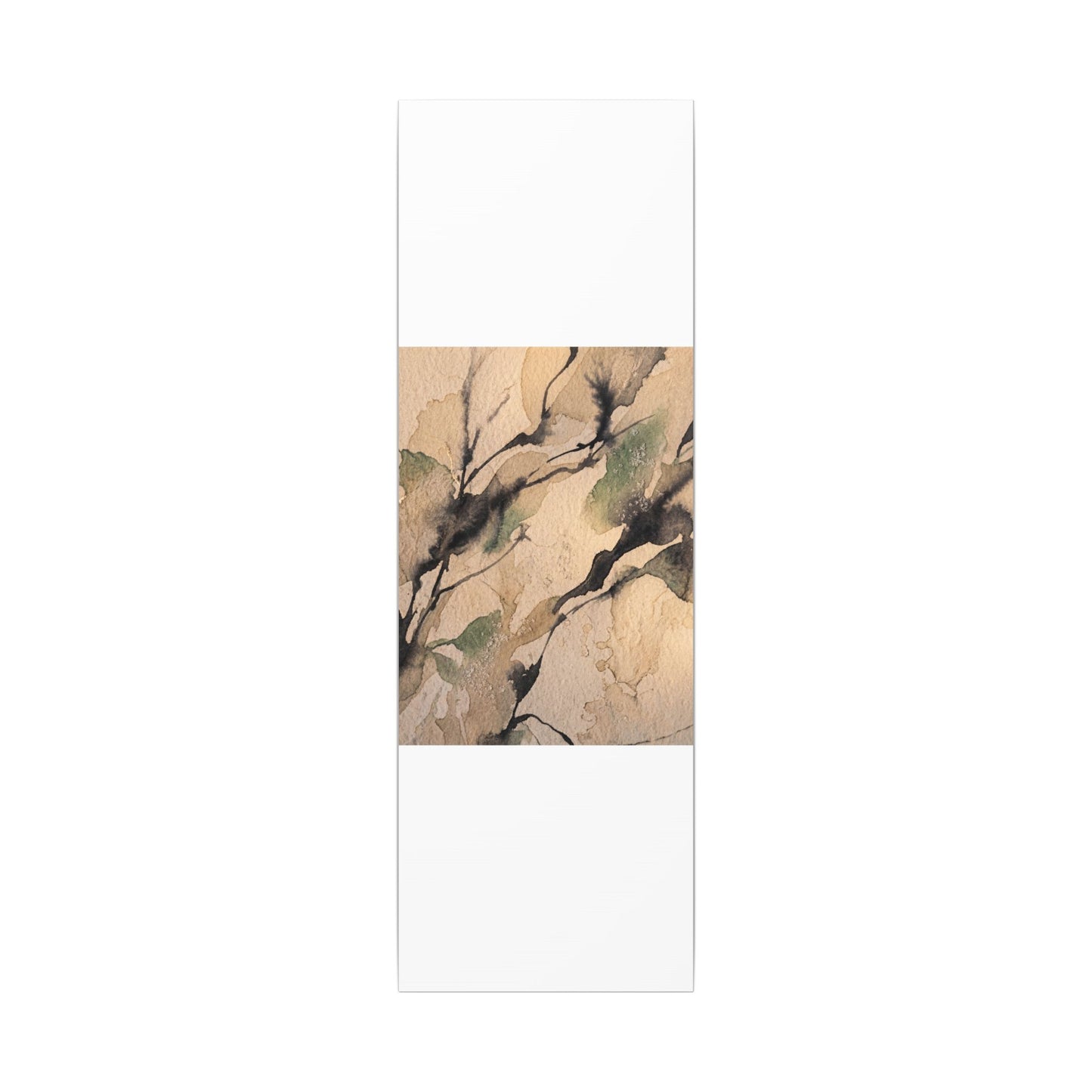 Japandi Shadow Play in Golden Hour | Watercolor Canvas Art