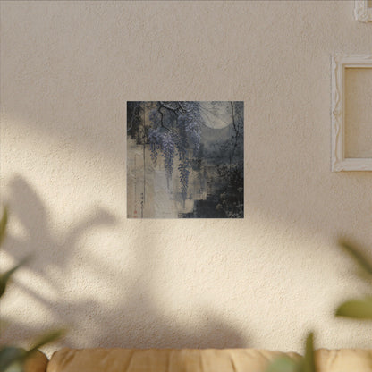 Winter Wisteria Texture Canvas Art | Elegant Decor