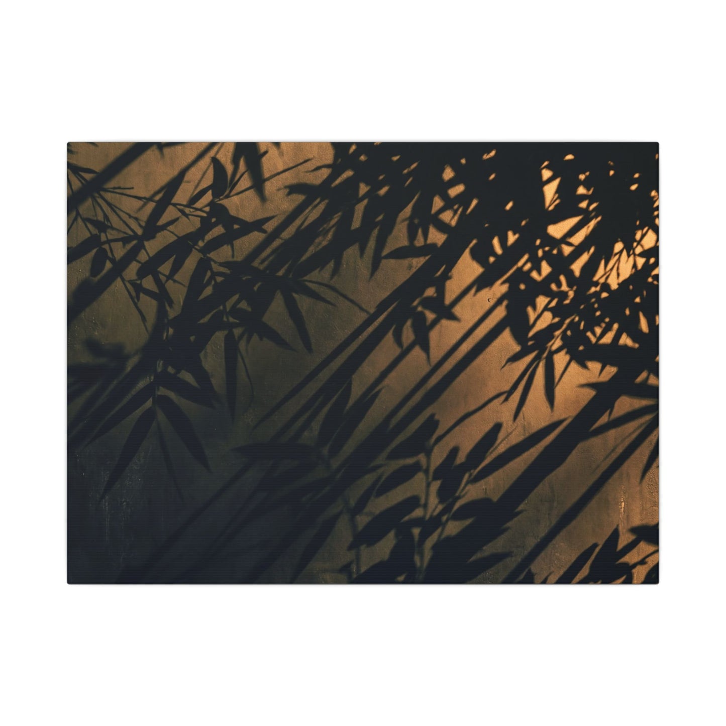 Sophisticated Shadow Play Canvas Art - Shadow Zen Dark Japandi Art Print