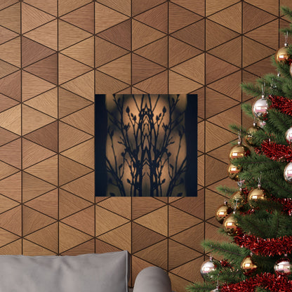 Golden Hour Shadow Play Wall Art Print - Dark Japandi Seijaku