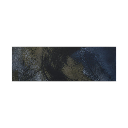 Shibui Ink Brushstroke Canvas Art - Dark Japandi Dark Texture