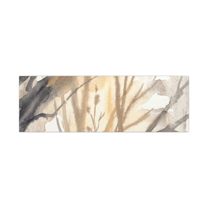 Ma Shadow Play Canvas Art - Japandi Watercolor