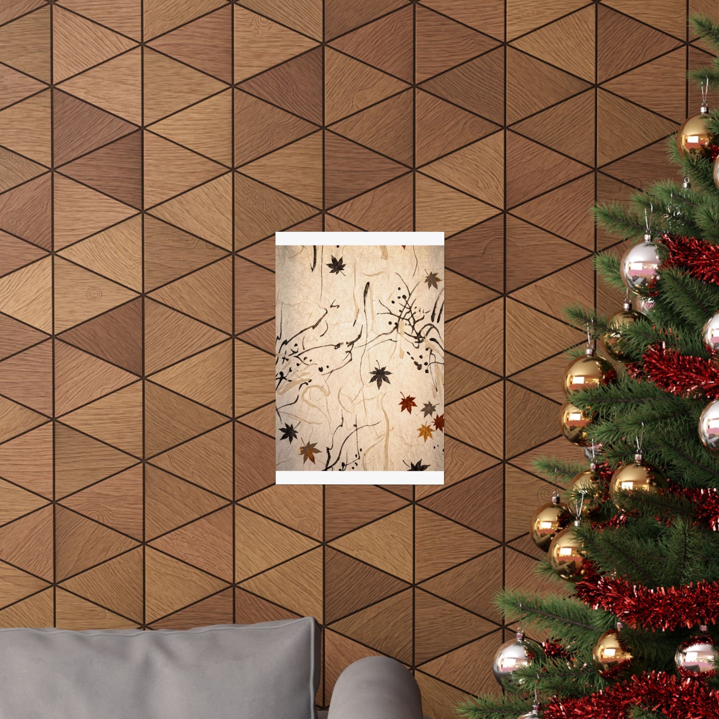 Golden Hour Shoji Screen Wall Art Print - Japandi Fukinsei