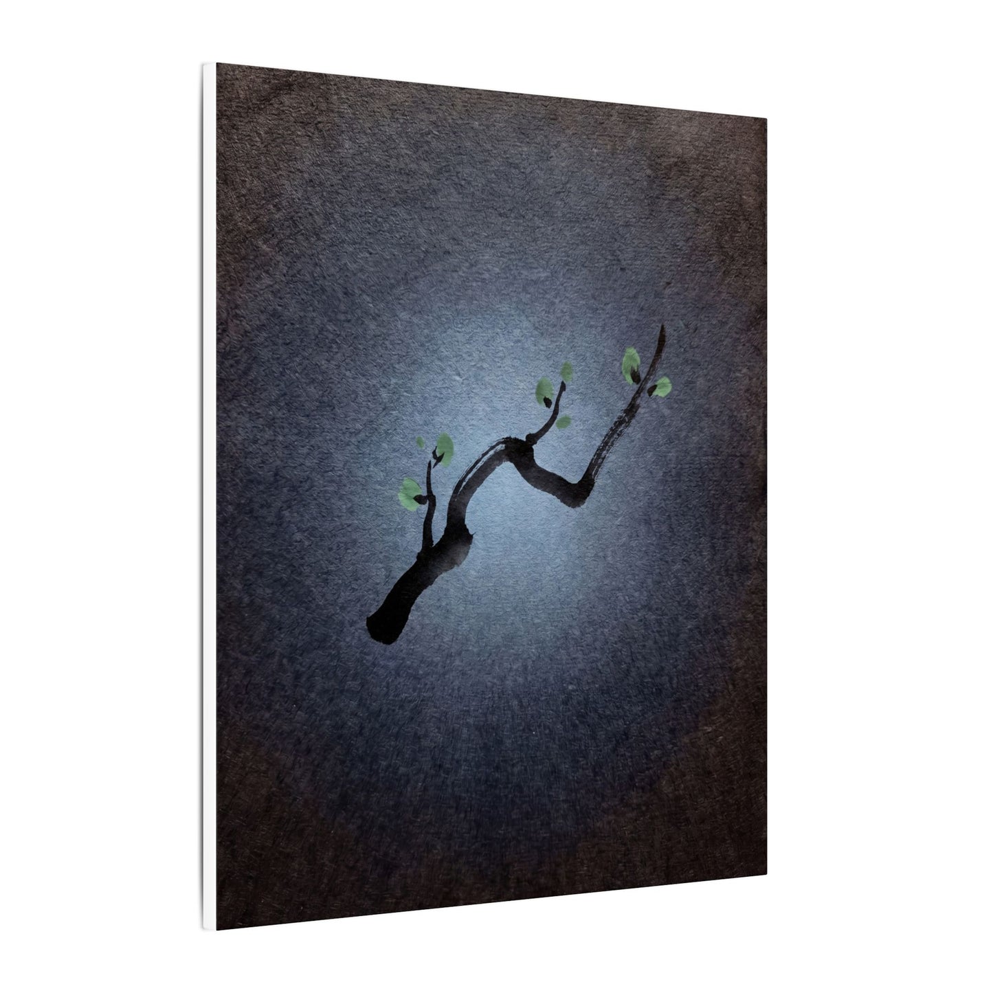 Ink Brushstroke Canvas Art | Spring Dark Japandi Moody Minimal Art