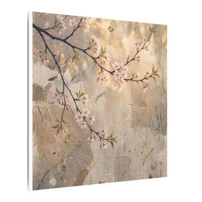 Summer Cherry Blossom Texture Canvas Art | Neutral Decor