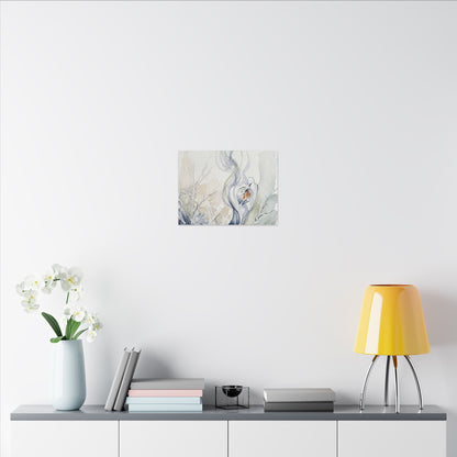 Earthy Incense Smoke Canvas Art - Watercolor Japandi
