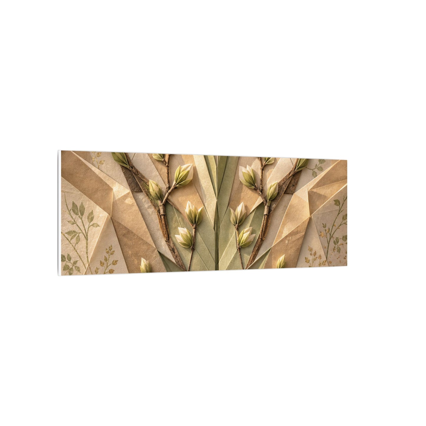 Kanso Paper Fold Canvas Art - Japandi Japanese Pattern