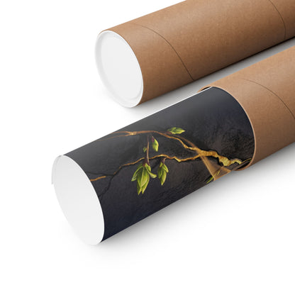 Ma Incense Smoke Wall Art Print - Kintsugi Gold Vein