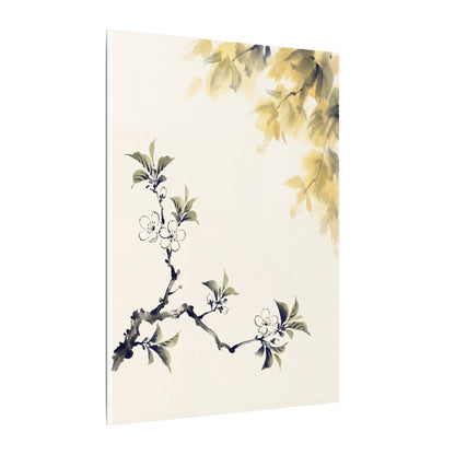 Kanso Cherry Blossom Canvas Art - Zen Sumi E