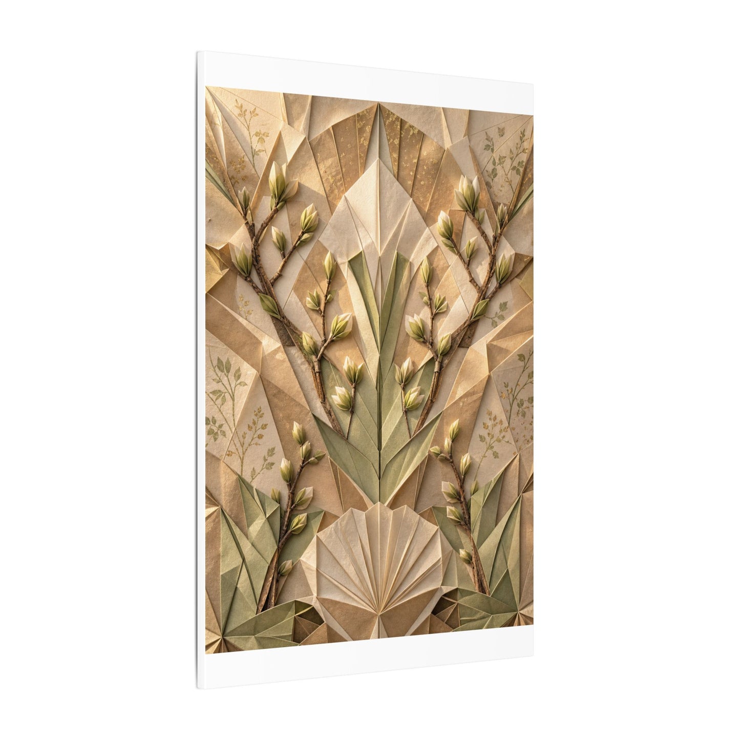 Kanso Paper Fold Canvas Art - Japandi Japanese Pattern