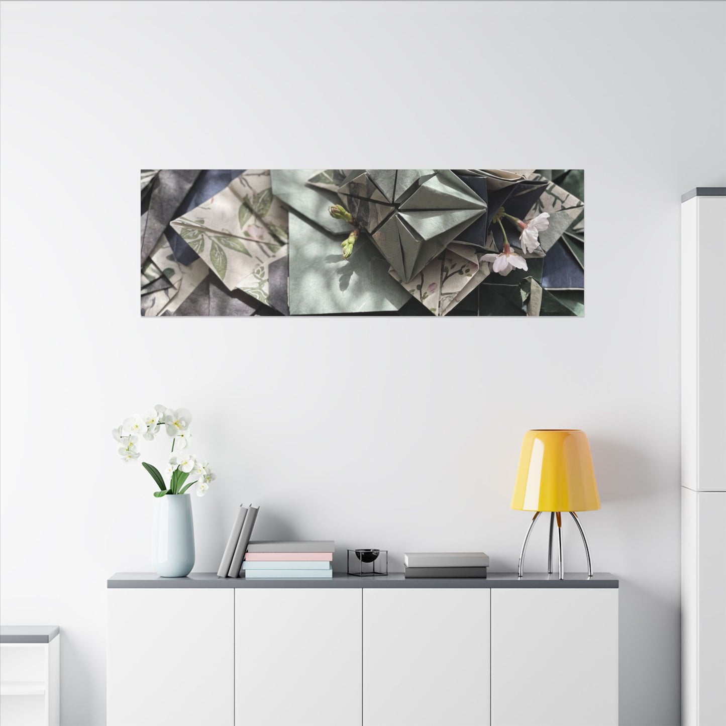 Shibui Paper Fold Canvas Art - Japandi Japanese Pattern