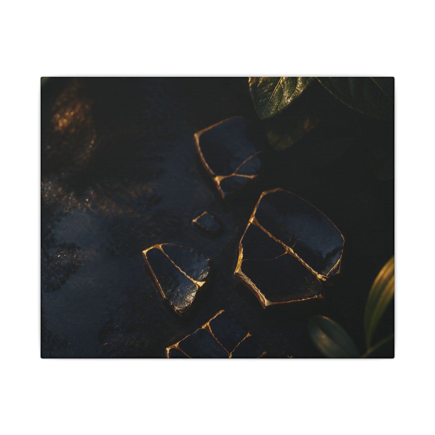 Summer Broken Pottery Moody Minimal Canvas Art | Atmospheric Decor