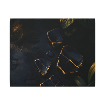 Summer Broken Pottery Moody Minimal Canvas Art | Atmospheric Decor