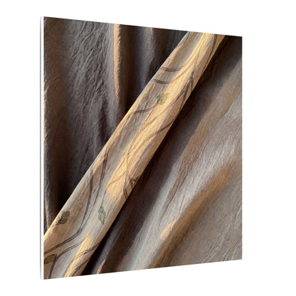 Warm Silk Drape Canvas Art - Japanese Pattern Japandi
