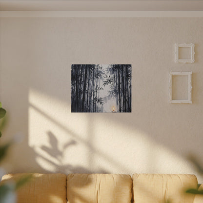 Tranquil Bamboo Grove Canvas Art - Sumi E Zen