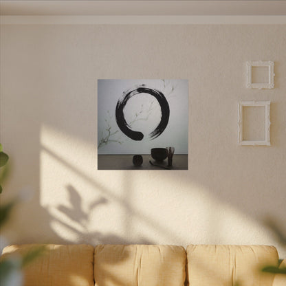 Tea Ceremony Enso Canvas Art | Peaceful Zen Art