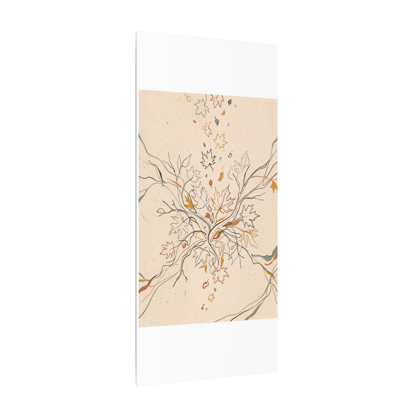 Warm Shadow Play Canvas Art - Minimal Line Japandi
