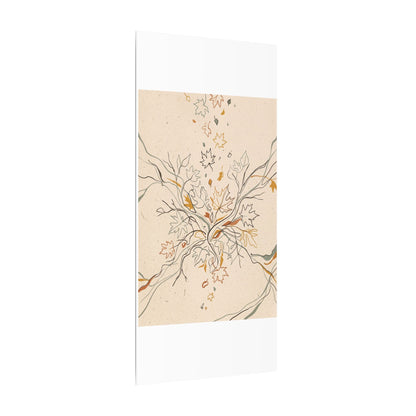 Warm Shadow Play Canvas Art - Minimal Line Japandi
