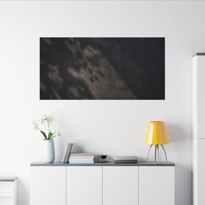 Shadow Play Winter Canvas Art | Dark Japandi Moody Design