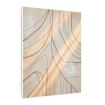 Shoji Screen Minimal Line Canvas Art | Warm Japandi Art