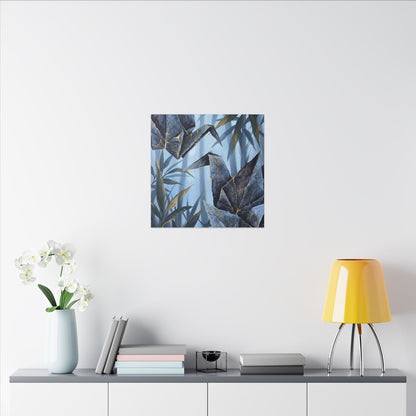 Paper Fold Canvas Art | Summer Kintsugi Crackle Gold Art