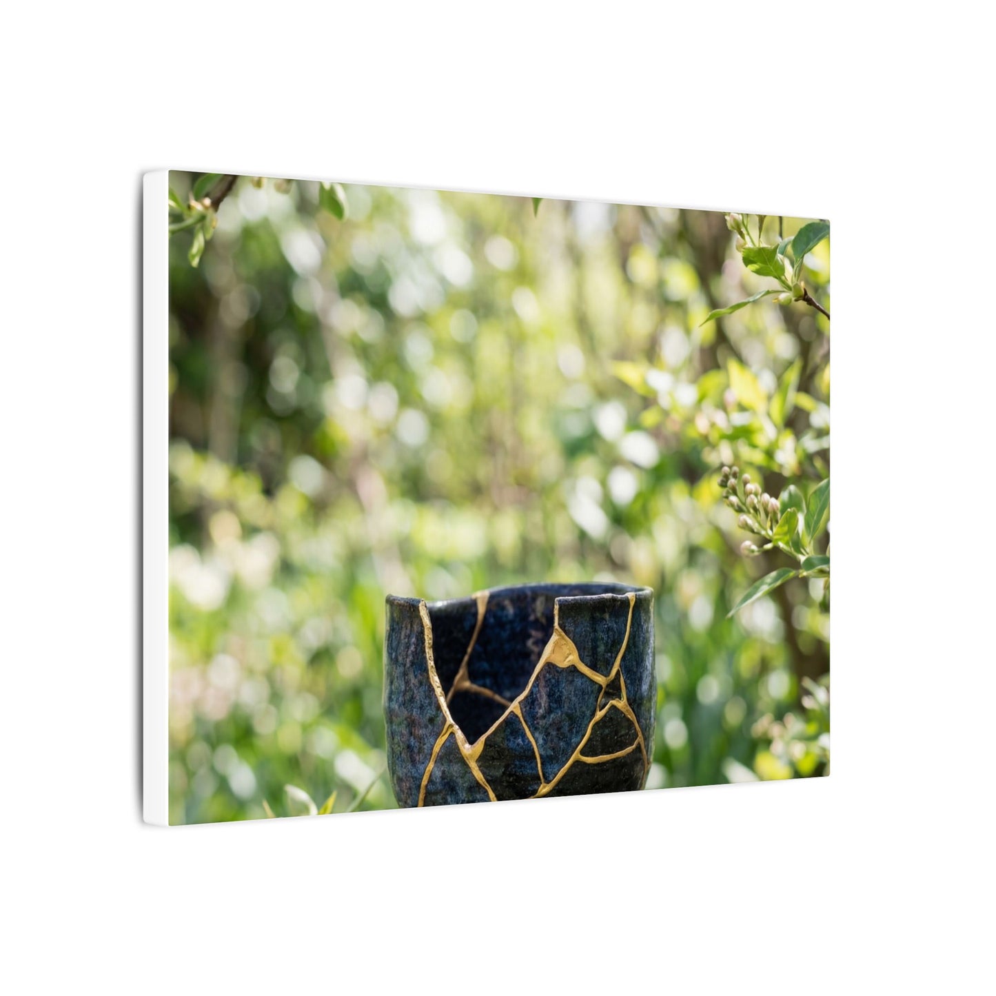 Kintsugi Broken Pottery in Dappled | Broken Beauty Canvas Art