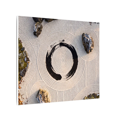 Rock Garden Canvas Art | Winter Zen Enso Art