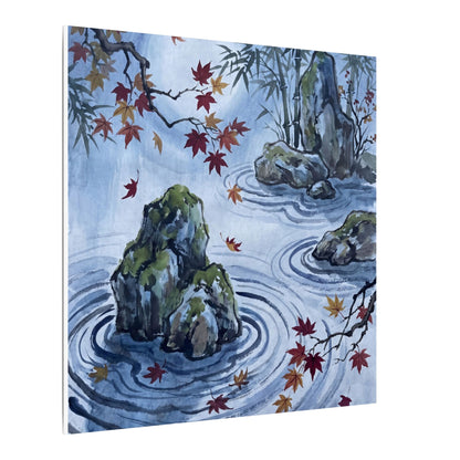Rock Garden Autumn Canvas Art | Zen Tranquil Design