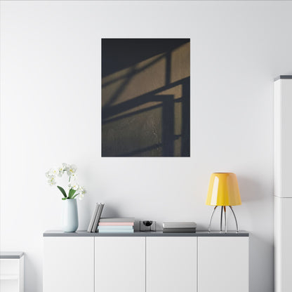 Sophisticated Shadow Play Canvas Art - Moody Minimal Dark Japandi