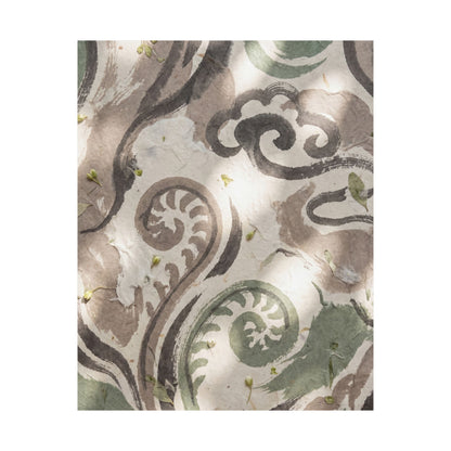 Ink Brushstroke Spring Wall Art Print | Japandi Earthy Design