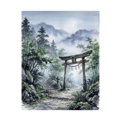 Fukinsei Torii Gate Wall Art Print - Zen Sumi E