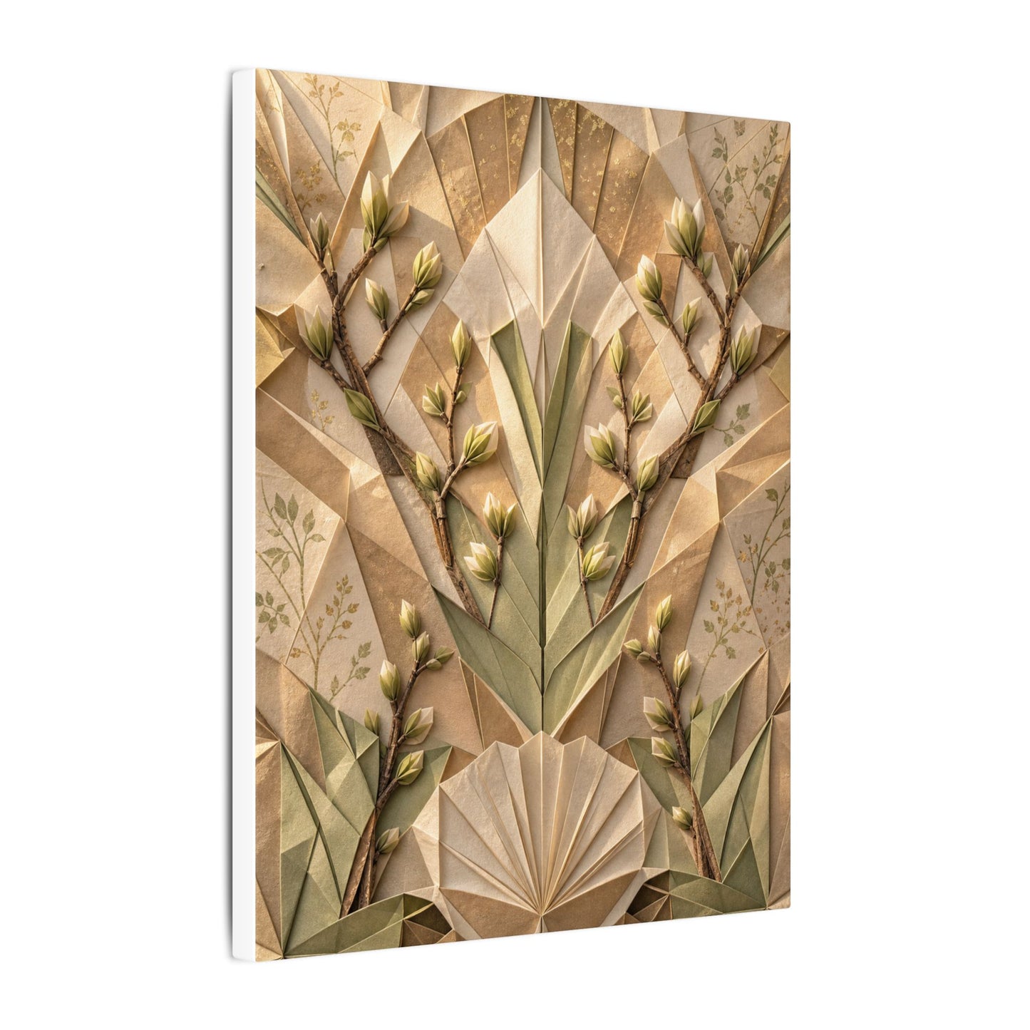 Kanso Paper Fold Canvas Art - Japandi Japanese Pattern