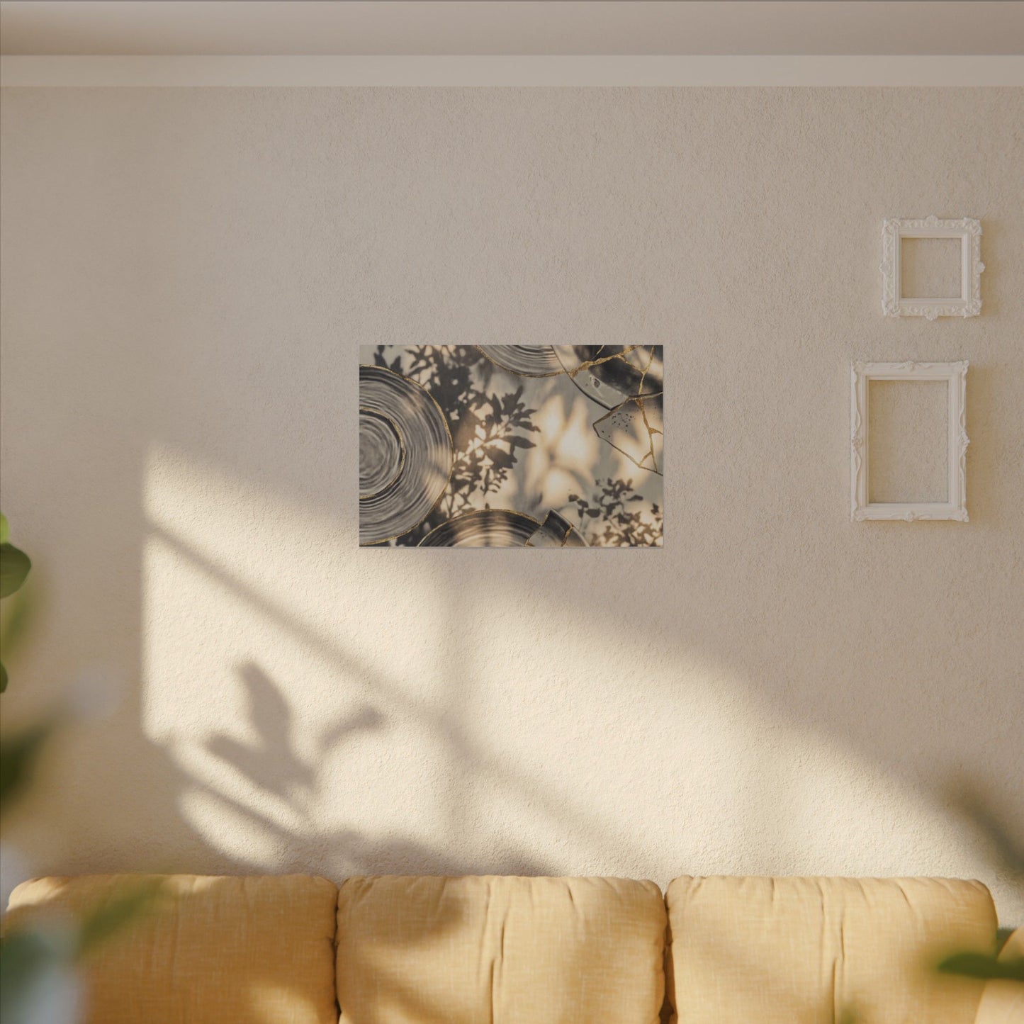 Healing Water Ripple Canvas Art - Gold Vein Kintsugi