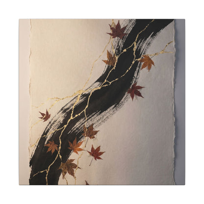 Dawn Ink Brushstroke Canvas Art - Kintsugi Ma