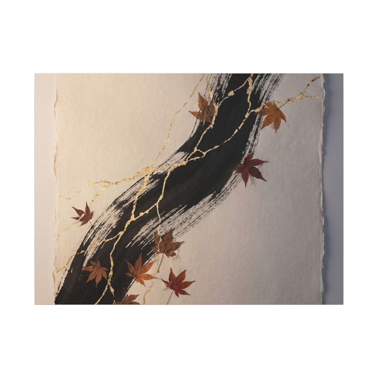 Dawn Ink Brushstroke Canvas Art - Kintsugi Ma