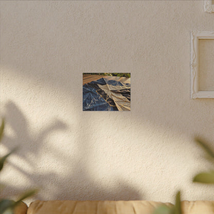 Golden Hour Paper Fold Canvas Art - Kintsugi Ma