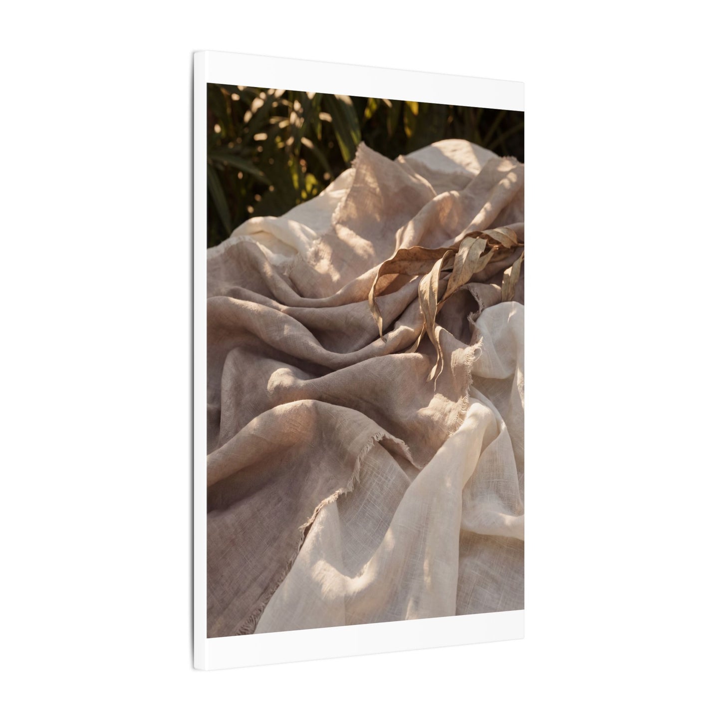 Silk Drape Summer Canvas Art | Japandi Neutral Design