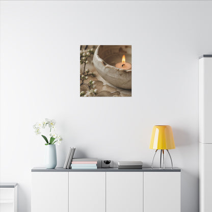 Kanso Ceramic Bowl Canvas Art - Japandi Watercolor