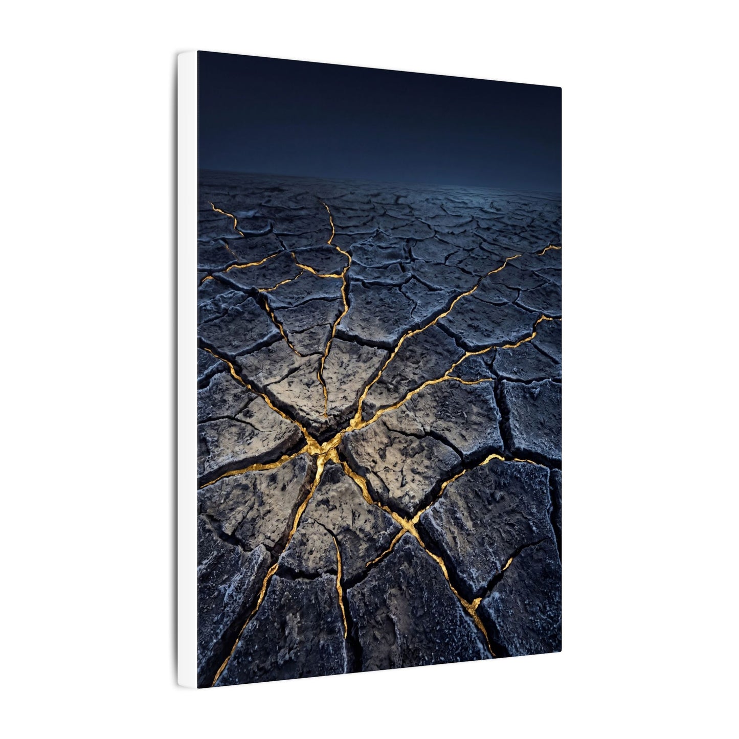Cracked Earth Broken Beauty Canvas Art | Artful Kintsugi Art
