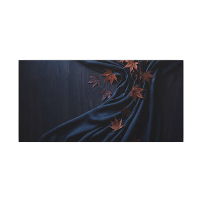 Silk Drape Autumn Canvas Art | Dark Japandi Sophisticated Design